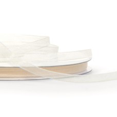 Organza Ribbon , Ivory, 1/4 Inch x 25 Yards (1 Spool) SALE ITEM